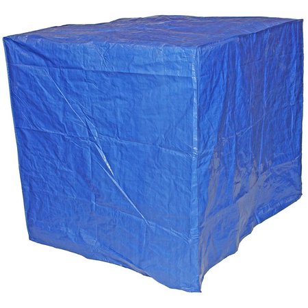 The Brush Man 4’ X 5’ X 4’ Pallet Cover, Blue Poly Tarp Material, 10PK TARP COVER 4X5X
